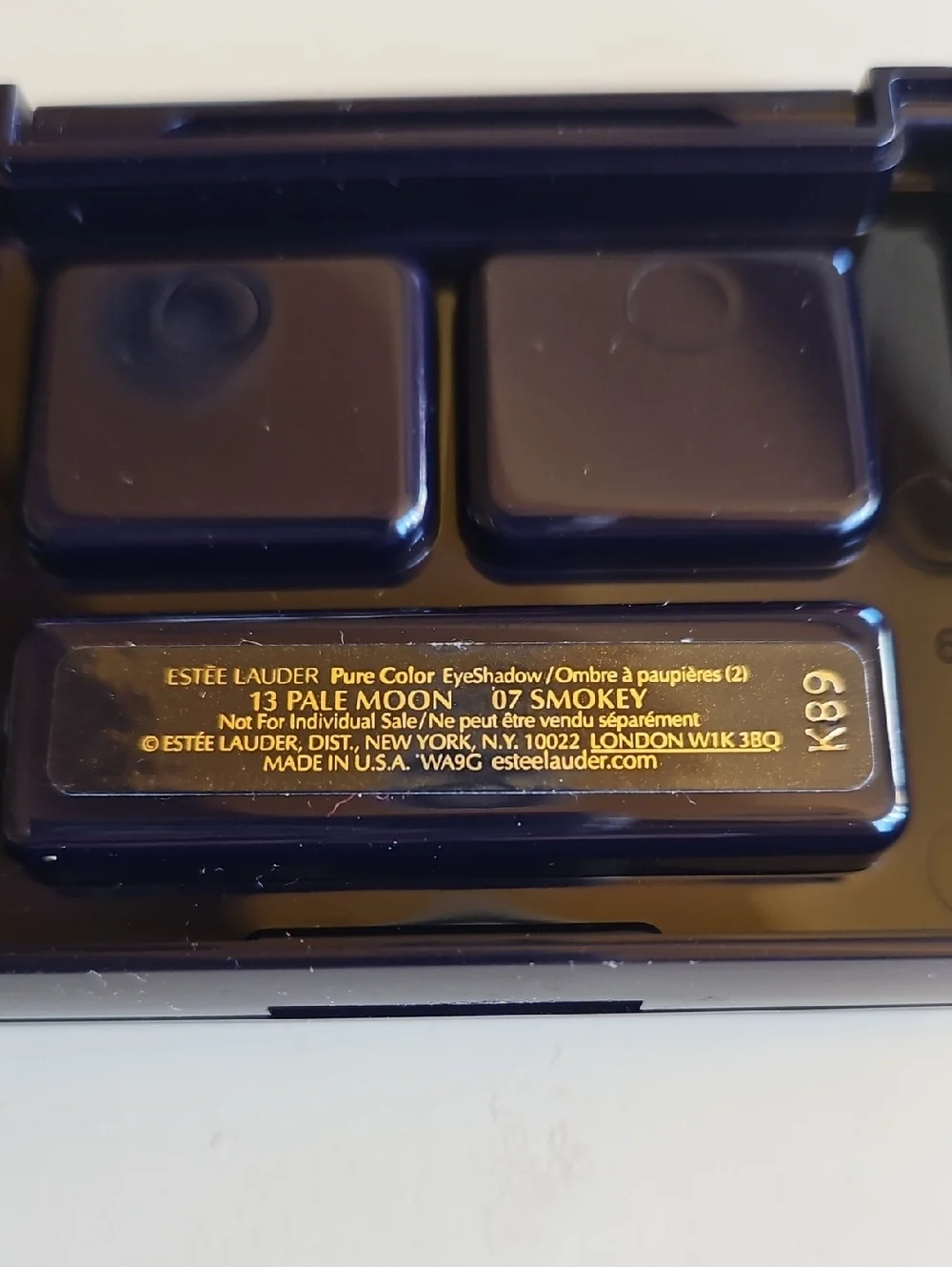 Estée Lauder Eyeshadow Duo #13 Pale Moon And #7 Smokey Compact Travel Size